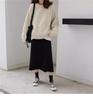 2025 Autumn/Winter Women's 100% Pure Wool Sweater—Round Neck, Warm Diamond Pattern, Classic Versatile Loose Fit