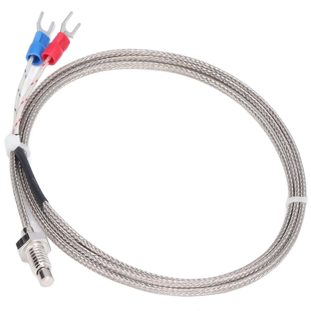 BERM K Type Thermocouple M6 Inch Screw Temperature Sensor Probes Wire 0‑400 celsius  1meter