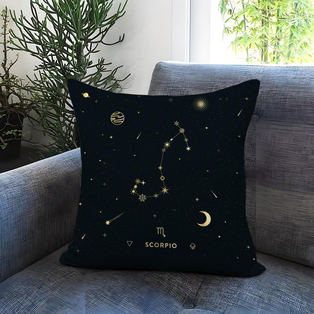 Constellation Pattern Cushion Cover Comfortable Reversible Pillow Cover Ideal for Car Sofa Bedroom Beyond