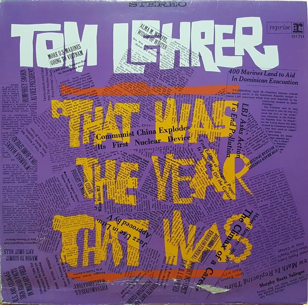 Виниловая пластинка TOM LEHRER That Was The Year That Was RS6179 Reprise Records Канада Поп Б/у