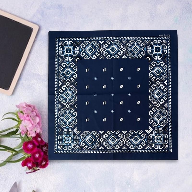 Bandanas Ethniques Élégants pour les Amateurs de Hip Hop Foulard Carré Respirant et Couvre-chef Accessoire de Cheveux Unisexe pour Femmes