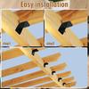 12 Sets Rafter Clips Joists with 24 Screws 2-inch Size Rust-Resistant Robust Rafter Clips for DIY Projects Fences Railings