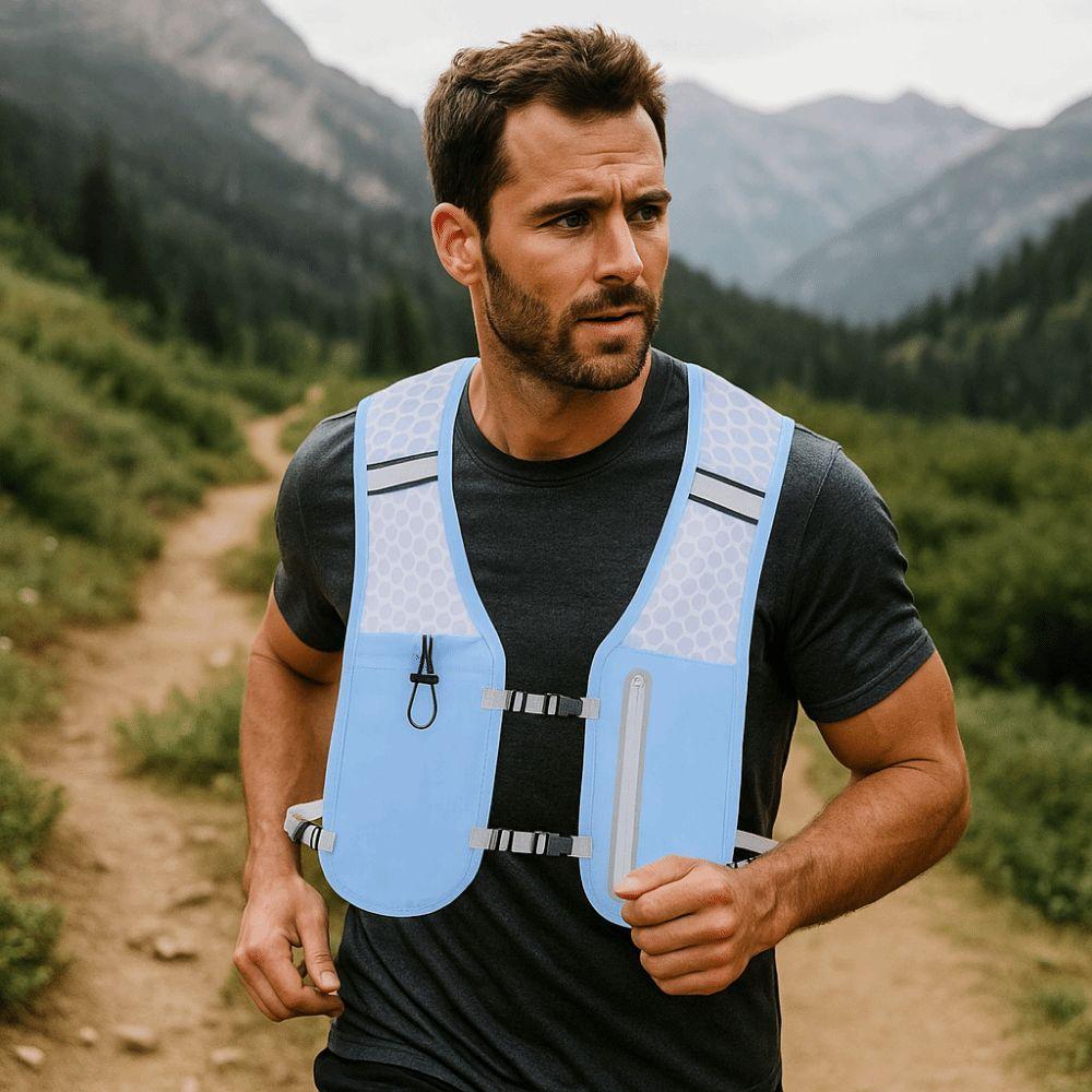 Reflective Reflective Running Vest Pack 2L Water Chest Pack  Outdoor Activities