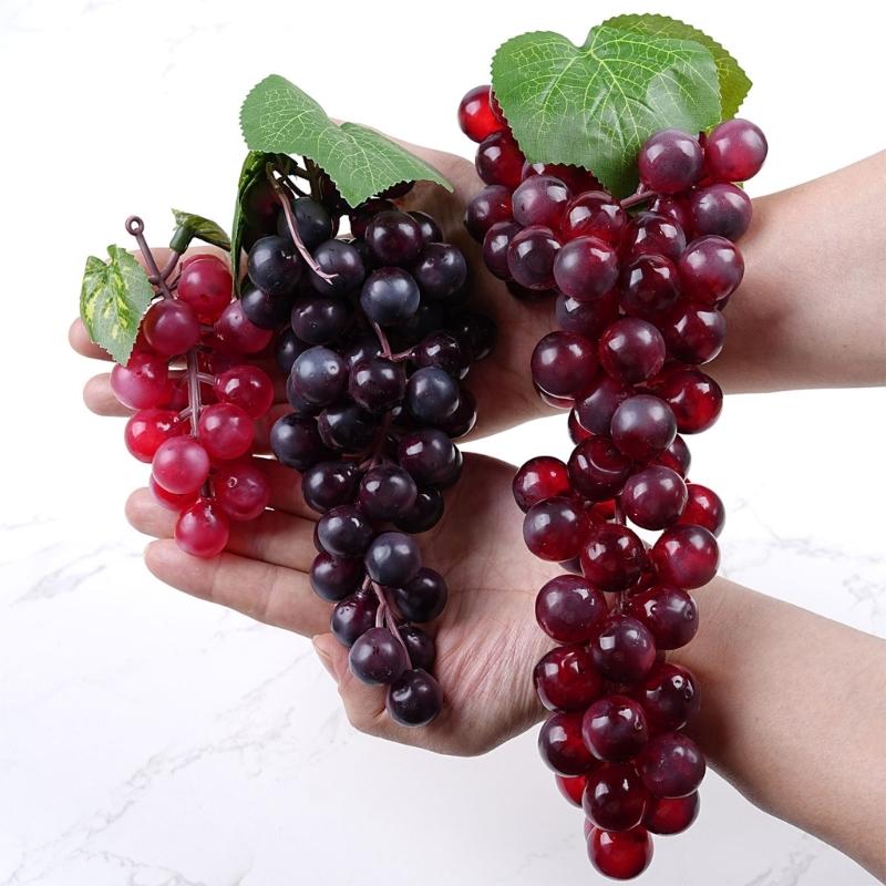 Set of 5 High Quality Artificial Grape Bunches Faux Fruit Decoration for Window Shop Display Event Styling