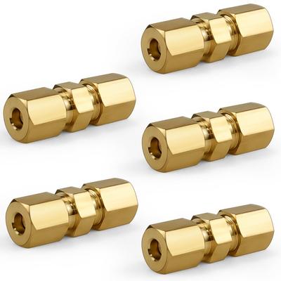 EMAGEREN Brake Pipe Connectors, Set of 5, 3/16 Joint Fitting, Repair Kit, Brake, Flare,