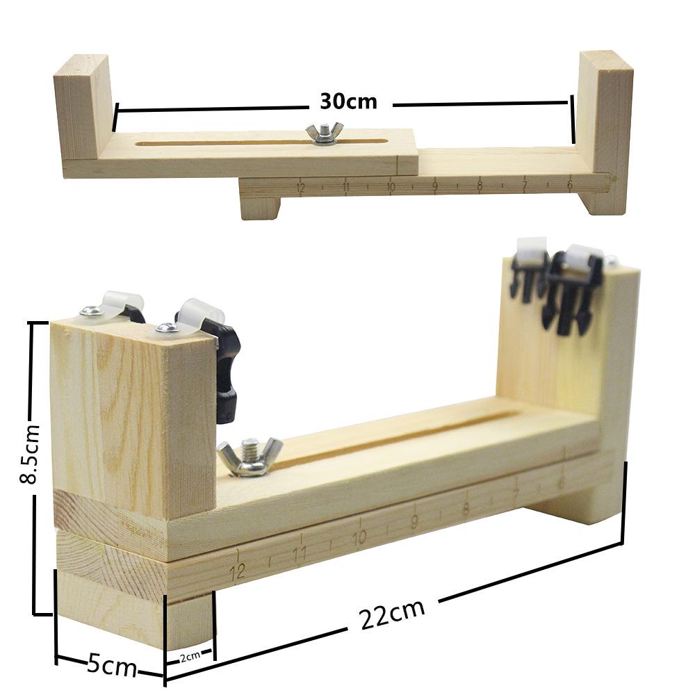 DIY Paracord Bracelet Weaving Tool Set with Steel Needle and Wood Frame