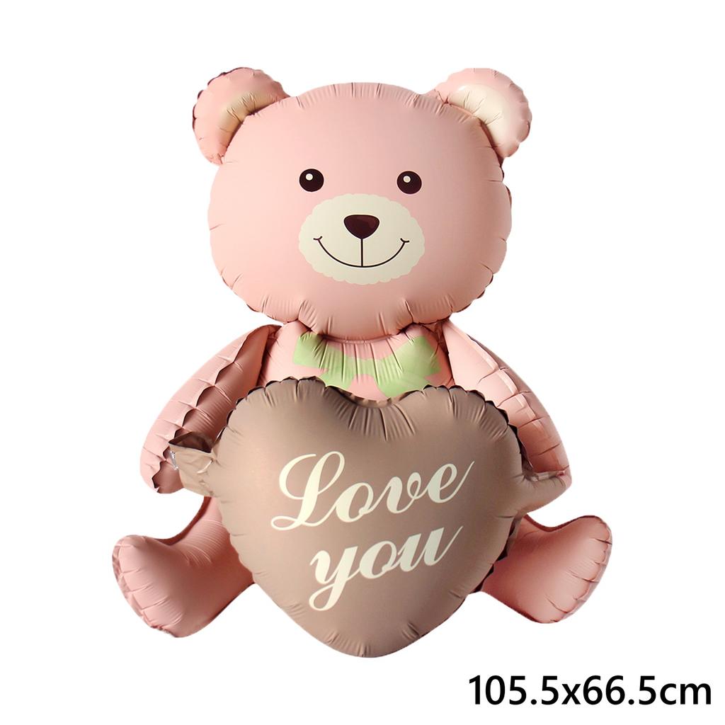 Cartoon Matte Bear Foil Balloon Wedding Baby Shower Birthday Party Activity Decorations Rainbow Cake Candy Helium Balloons