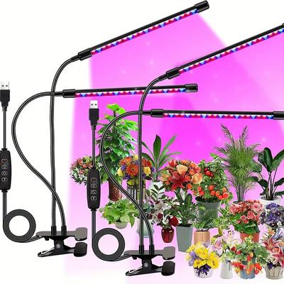 LED USB Grow Light Indoor Garden  Brightness Plants Grow Lamp 3/9/12H Timer 9 Dimmable for VEG Seedling Succulent Fitolampy
