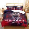 3PCS Football Star Bedding Set Printed Duvet Cover Comfortable Breathable Luxury Cotton Quilt Pillowcase Single King Queen