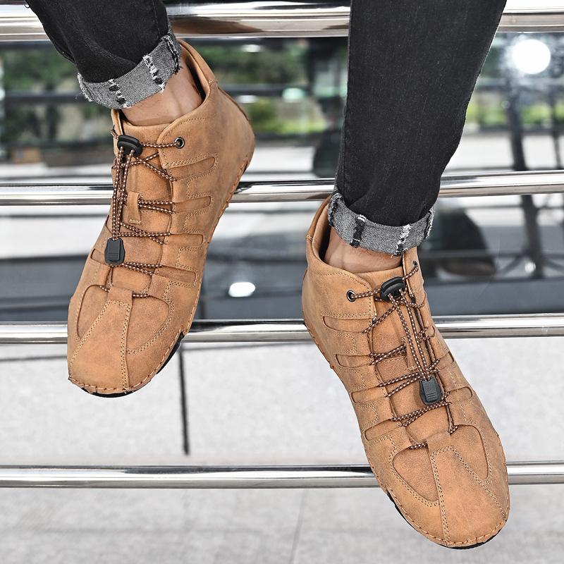 Brand Men's Boots Winter Plush Warm Men's Snow Boots Leather Moccasins Luxury Handmade Men Designer Sneakers Outdoor Trainers