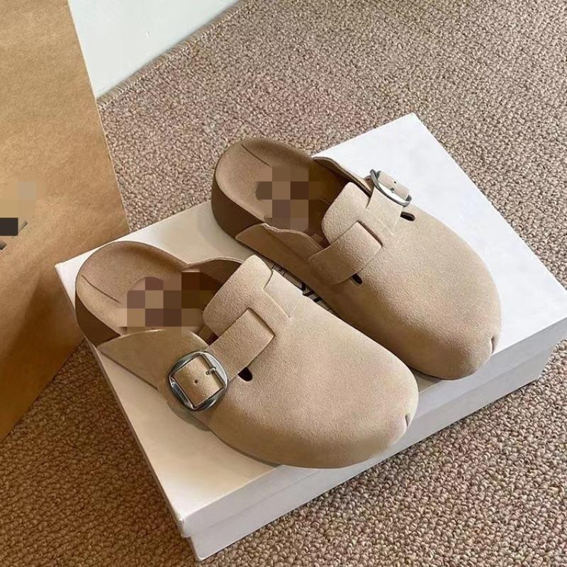 Thick-bottomed Bag Head Half-drag Women's Outer Wear Autumn New One-pedal Muffin Soft-bottomed Lazy Slippers