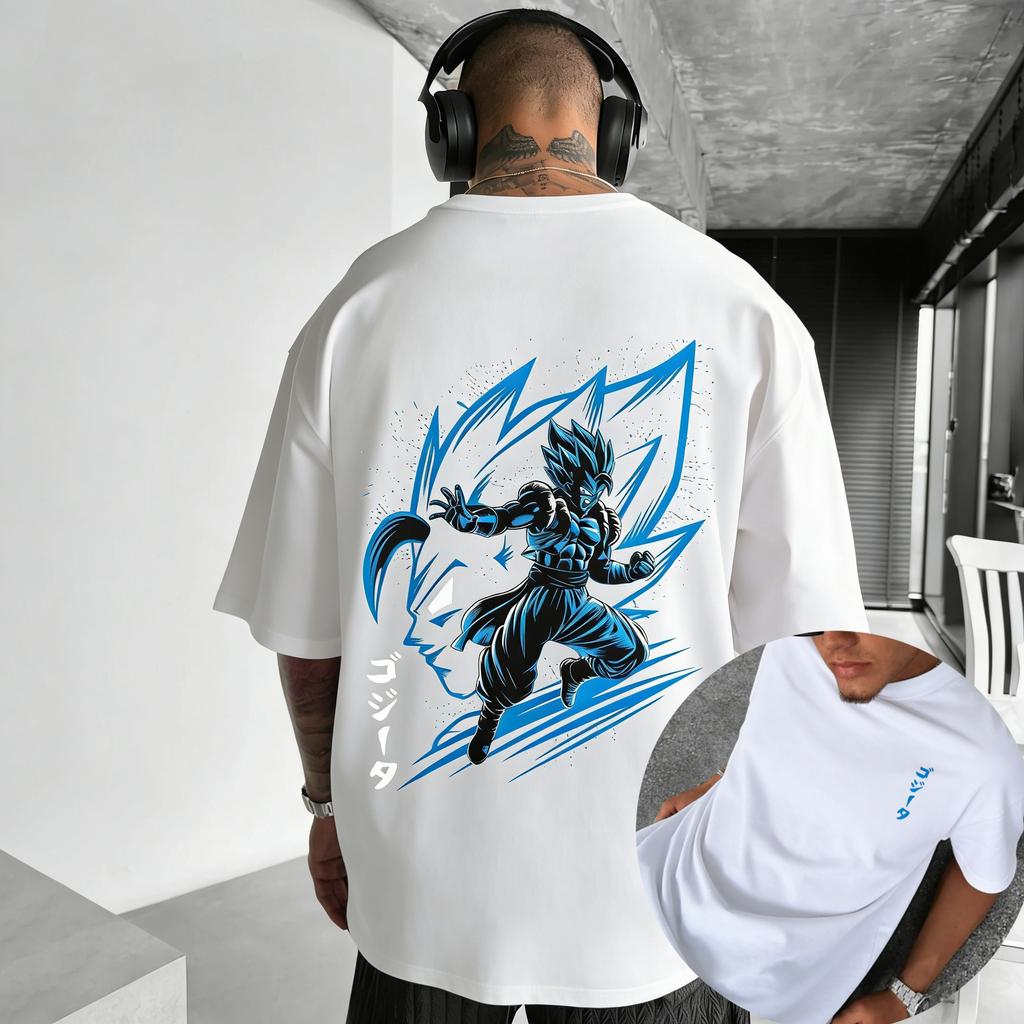 New Dragon Ball Anime Goku Roundneck Shortsleeved 2026 Summer American Mens Loose and Breathable Sports Cotton Tshirt