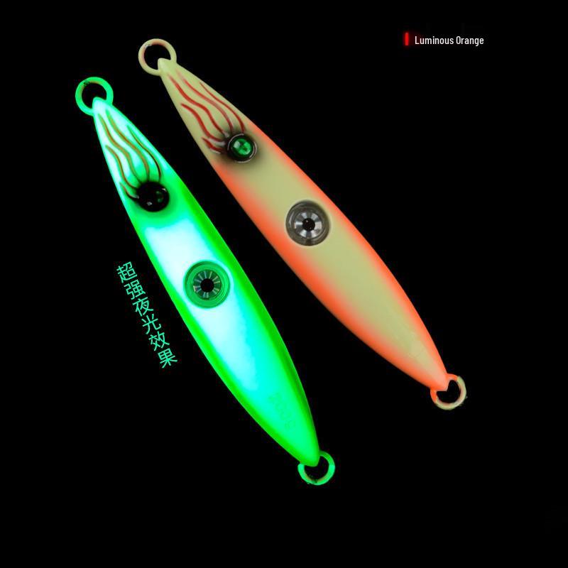 Super Bright Luminous Iron Plate Fishing Knife with Fish-Attracting Light for Overnight Sea Fishing