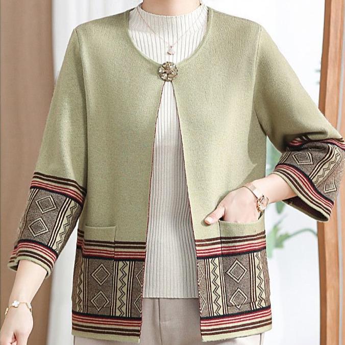 Spring Autumn Women's Knitted Cardigan Sweater Thin Loose Plus Size Knitted Cardigan Jacket Open-front Knitted Coat