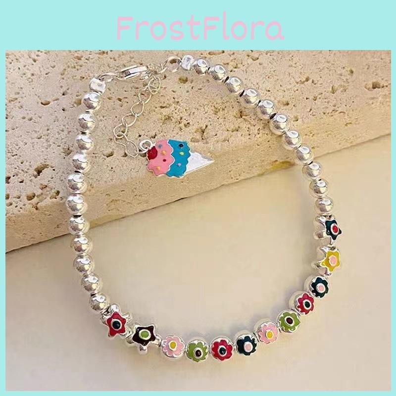 Charming Floral Beaded Bracelet For Women Summer 2024 Fresh Sweet Elegant Style