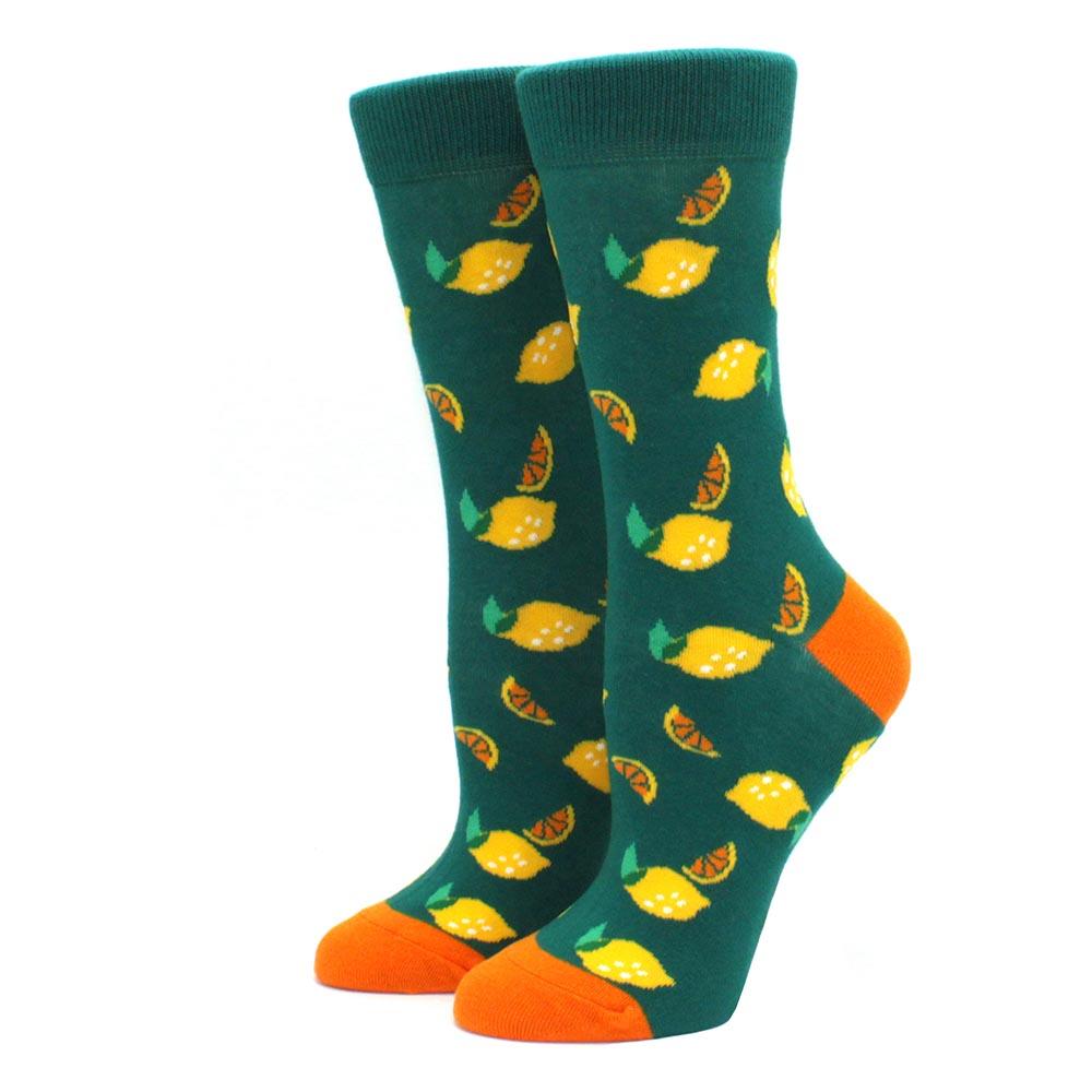 1 Pair S Funny Socks Women Casual Cartoon Fruit Banana Avocado Lemon Egg Cookie Donuts Happy Harajuku Skateboard Socks