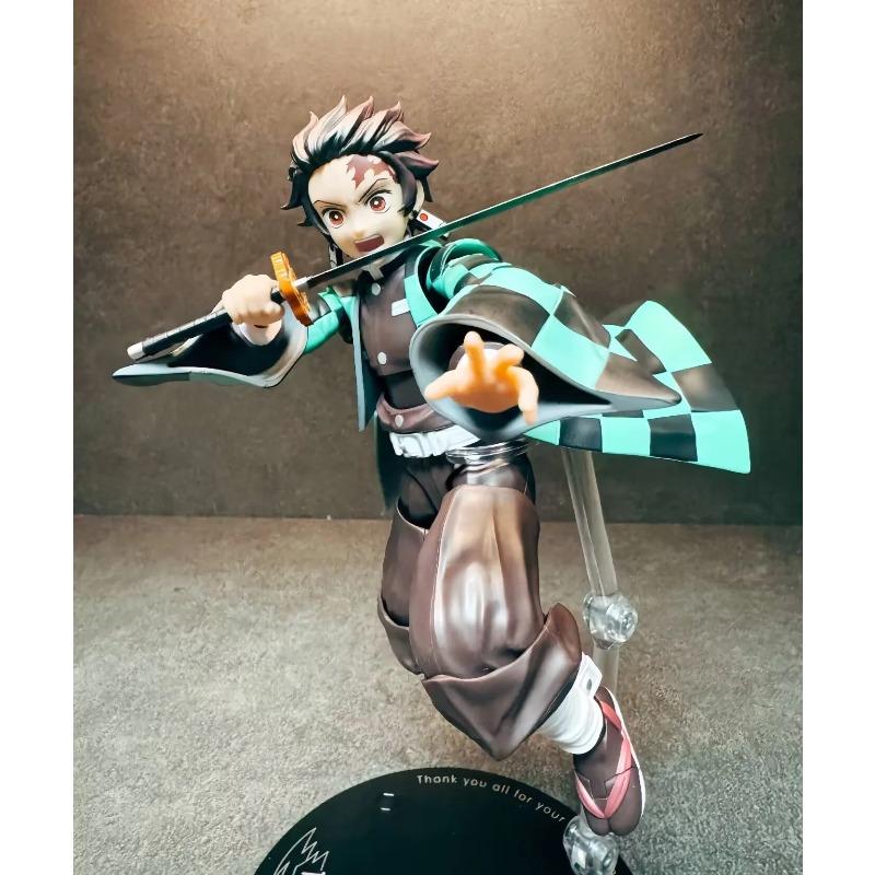 Latest Hot Original Bandai S.H.Figuarts Demon Slayer Kamado Tanjirou Nezuko Tomioka Giyuur 14cm Anime Action Figure Collectible Toy