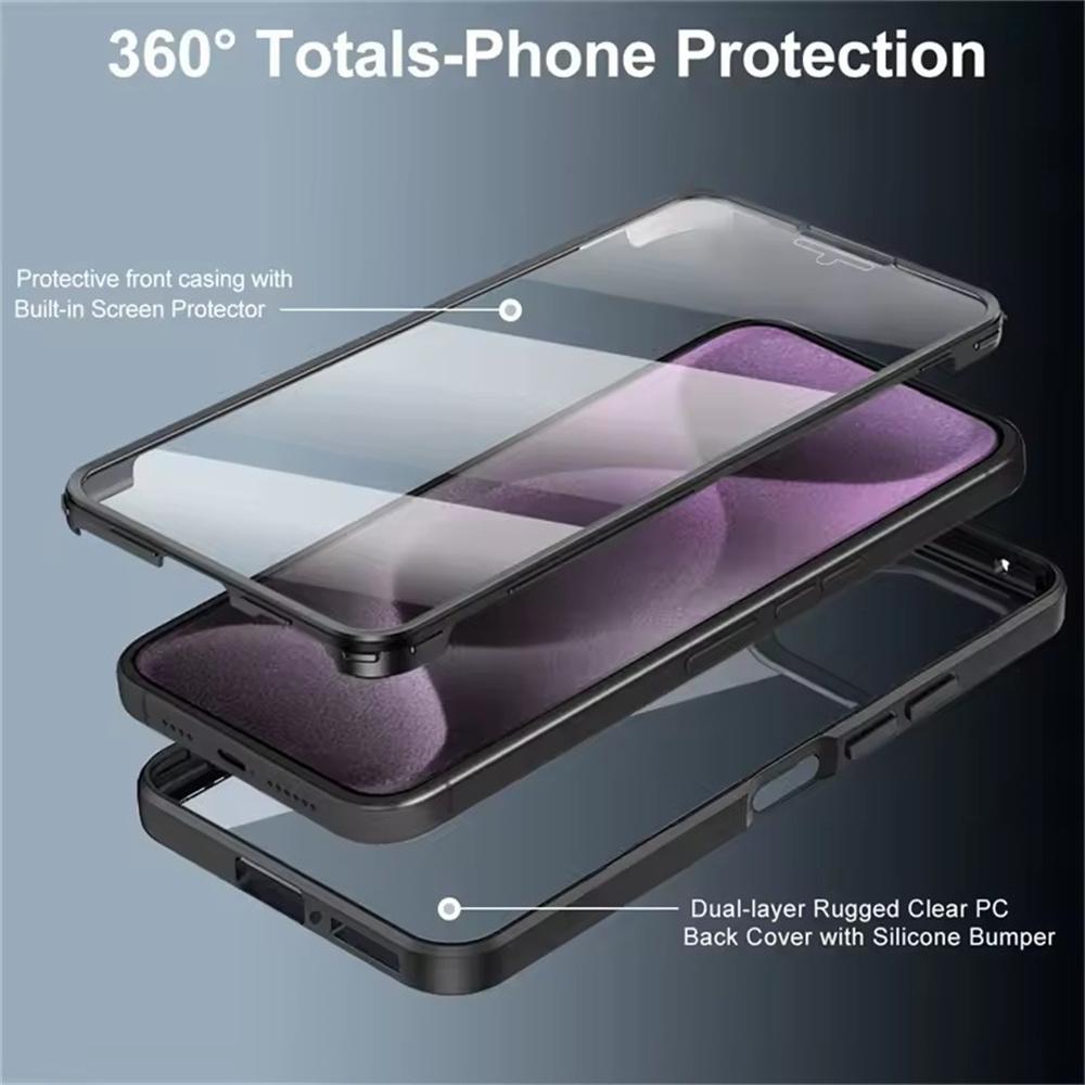360 Full Cover Case For Xiaomi Redmi Note 14 13 12 11 10 9 Pro Plus For Redmi Note 12S 12C 13C 5G Screen Protection Phone Cover