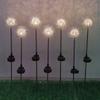 1PC Led Solar Dandelion Floor Plug Light, Outdoor Garden Community Decorative Atmosphere Light Aluminum Wire Ball