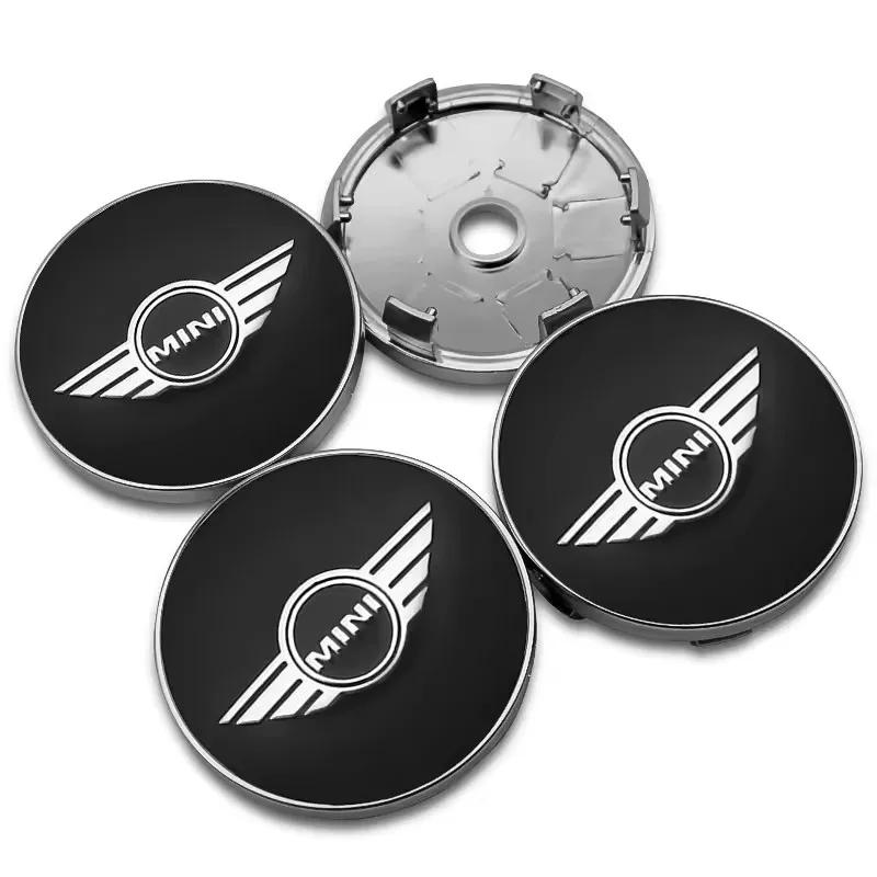 4Pcs 60mm Car Wheel Center Hub Caps Rim Cover Emblem Badge For MINI Cooper One S JCW R56 R53 R57 R60 R59 F54 F55 F56 Accessories