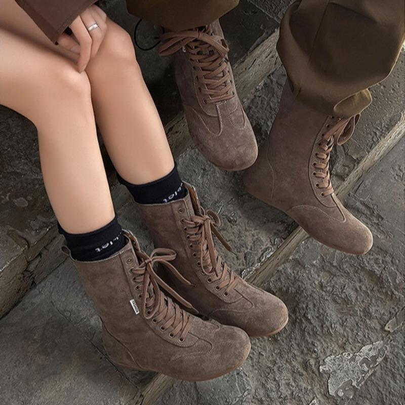 Autumn High Top Fashion Boots for Men and Women, Retro Lace Up Flat Boots for Couples,2026 New Off White Shoes Botas Para Hombre