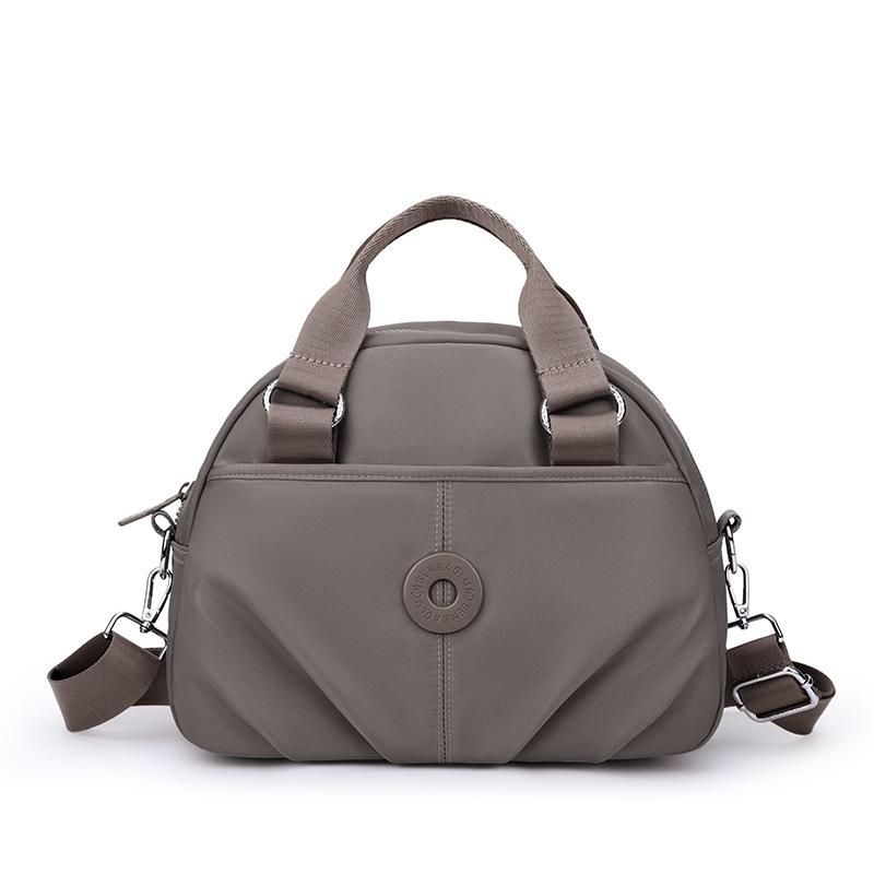 Women's Wrinkled Bag Solid Color Handbag Middle-aged Mother Bag Large Capacity Shoulder Crossbody Bag