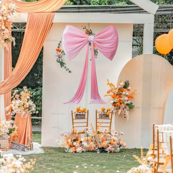 Large Velvet Bow Tie Pendant Tree Topper Wreath Christmas Bows Pillar Wedding Holiday Stair Railing Porch