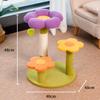 Compact Flower Cat Tree with Bed, Condo, Sisal Scratching Board, and Non-Shedding Toys