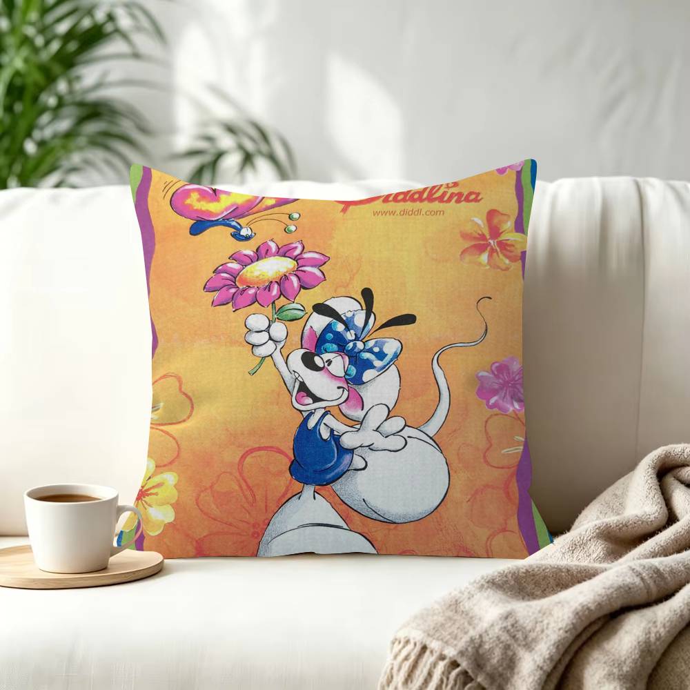 Character Diddl Cute Decorative Pillowcase Square Pillowcase Home Office Decorative Cushion Cover
