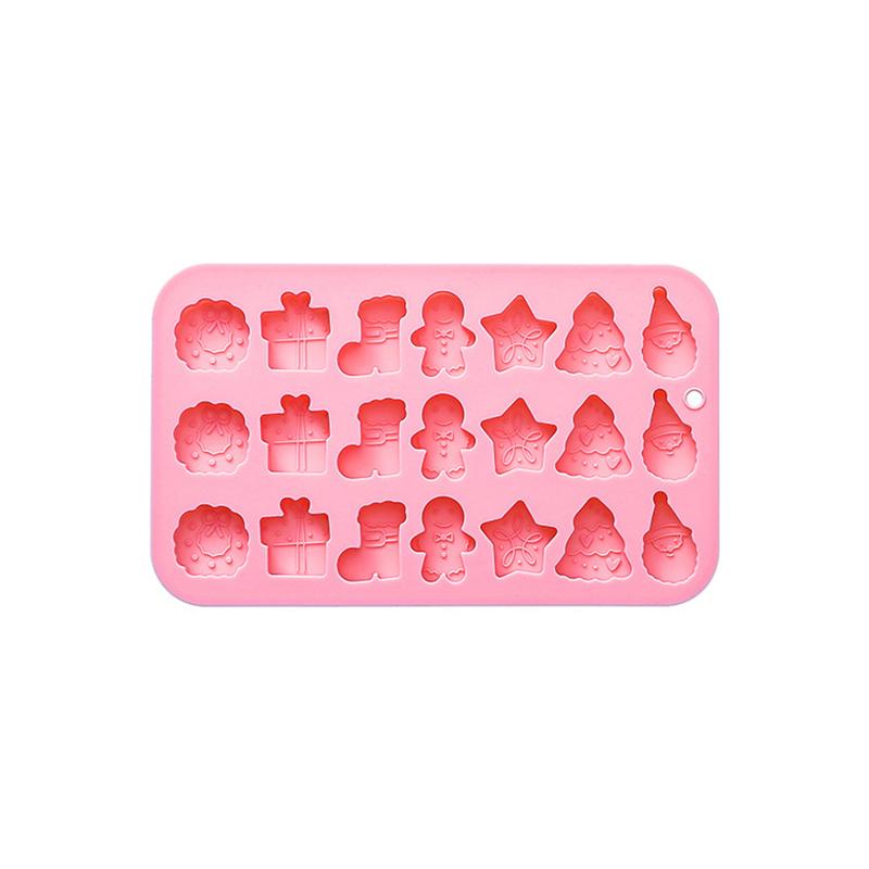 Рождественская силиконовая форма, Рождественская форма для шоколада, Форма для рождественских конфет для выпечки, Снежинка, Рождественская елка, Снеговик, Пряничный человечек