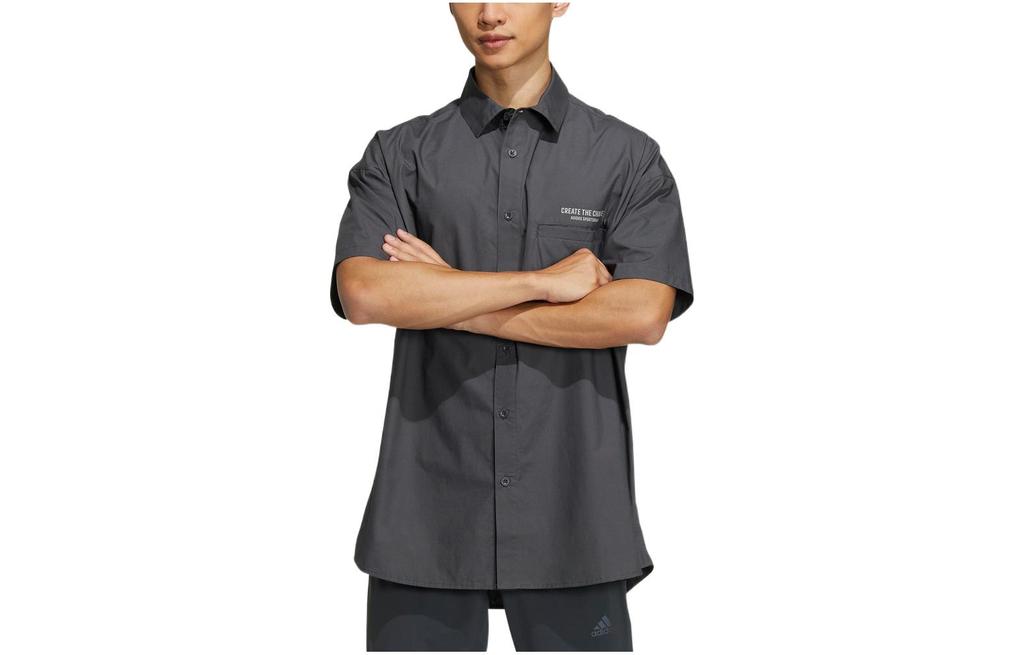 adidas Shirts Men's Gray Lapel Moderate Other HZ7033