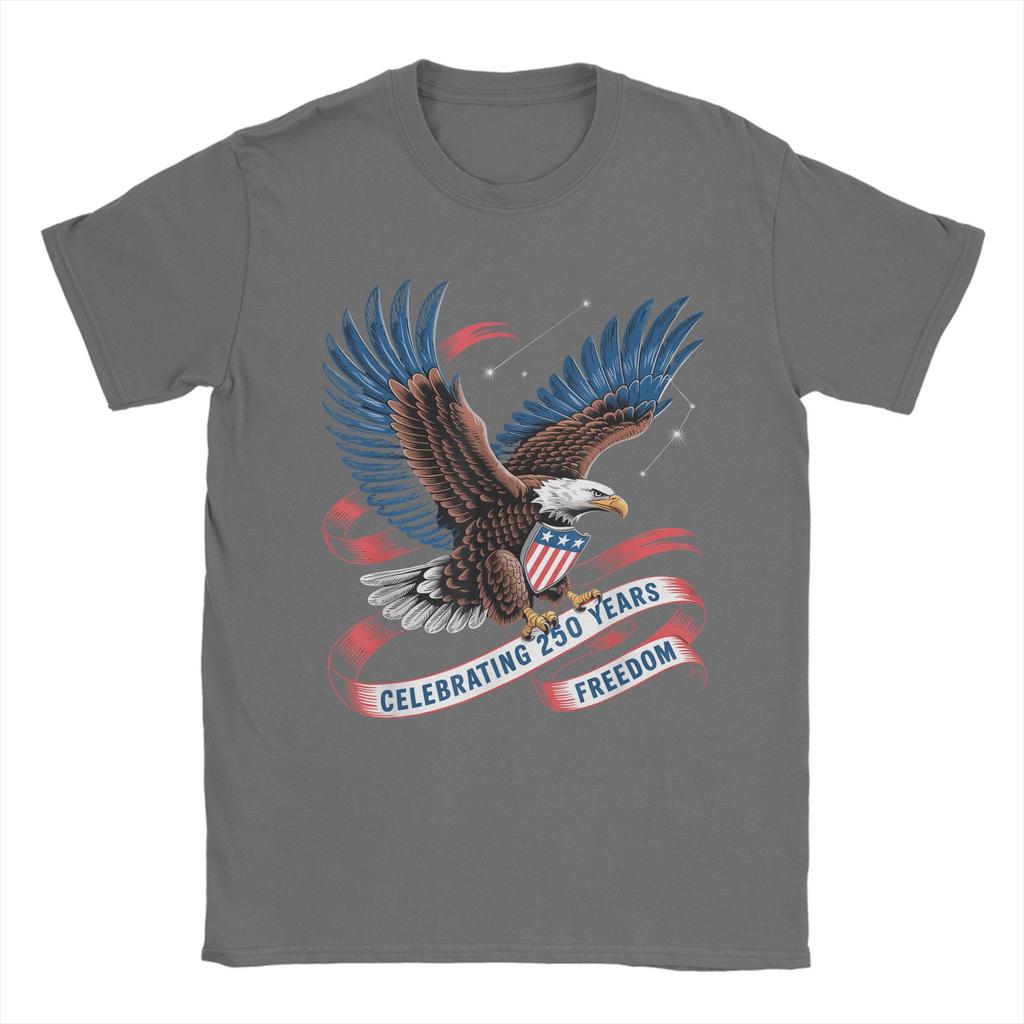 2026 New Men TShirt 250 Years America Anniversary USA 250th Birthday Fashion Tee Shirt Short Sleeve T Shirts Crew Neck Tees