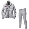 [BURTLE] Workwear BURTLE 7051 7052 Top and Bottom Set ALL Seasons Fall/Winter Unisex Workwear (Silver, M)