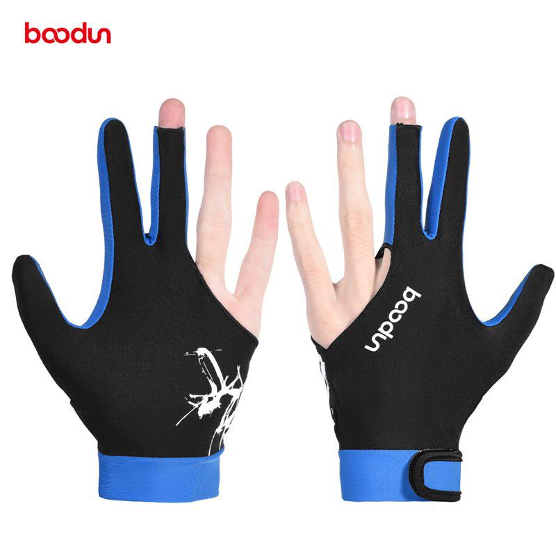 Guantes de billar unisex de tres dedos, sin dedos, ambidiestros, paquete individual