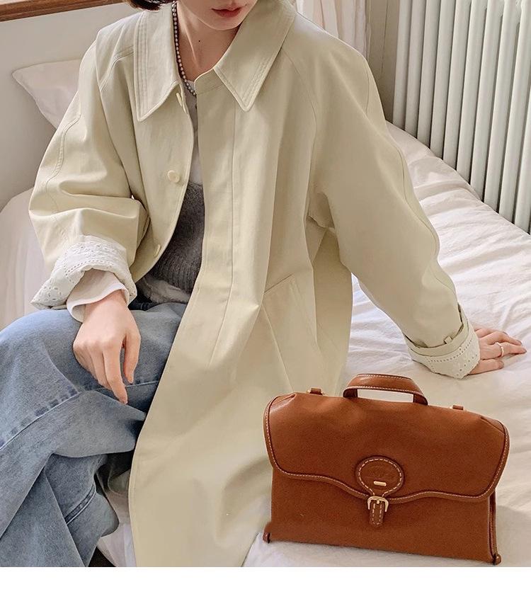 2025 Pre-Sale: Women's Off-White Long Loose Trench Coat for Spring