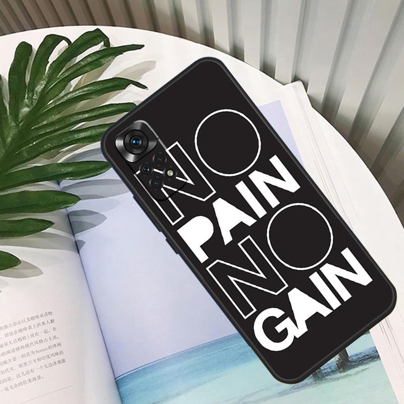 No Pain No Gain Training Funda For Xiaomi Redmi Note 13 10 11 12 14 15 Pro Plus Case For Redmi 15C 12C 13C 14C 10C 15