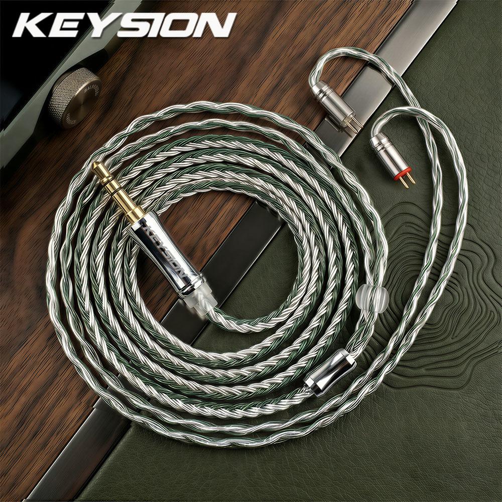 

KEYSION 16 Core High Purity Oxygen-free Copper Silver Plated Balance Cable 3.5/4.4mm MMCX/0.78 2Pin/for TFZ IEM Earphone Cable