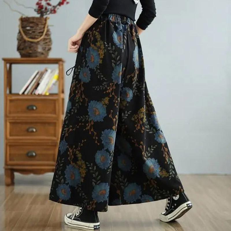 Hose für Damen Elastische Hohe Taille Lange Hose Übergröße Verdickt Dehnbar Vielseitig Lässig Weitbeinjeans