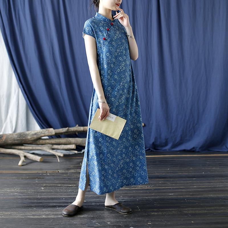 

Платье большого размера Cheongsam в китайском стиле, платье в этническом стиле