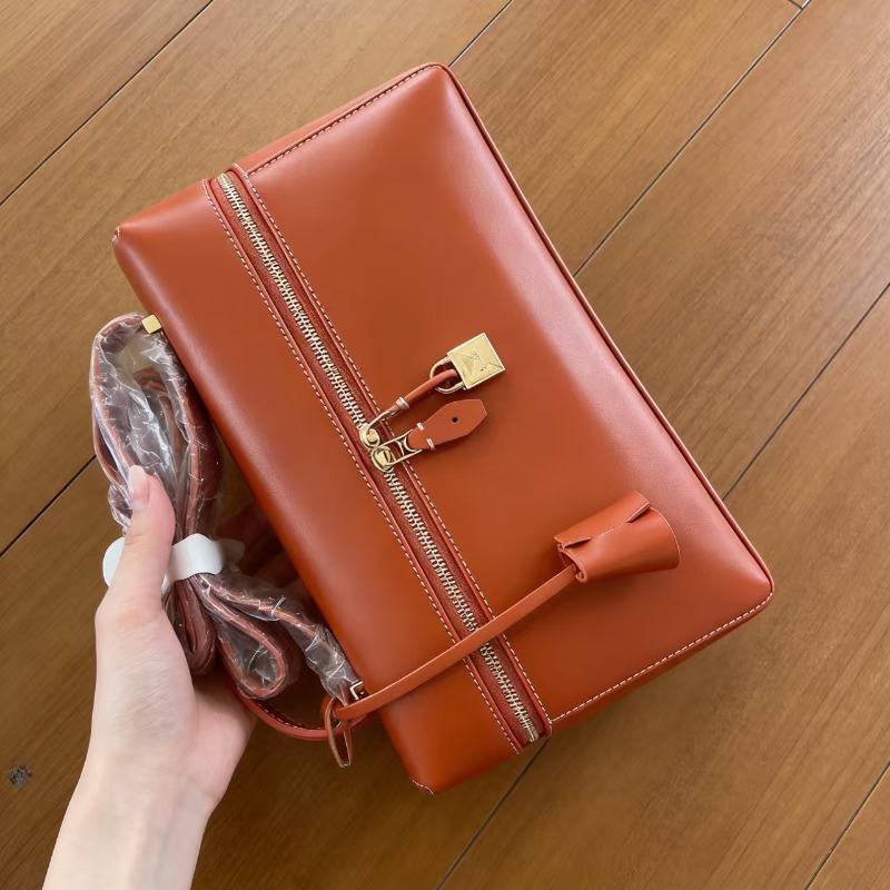 /cm Brotdosen-Tasche Premium-Leder-Box-Tasche Neue Retro-Rindsleder Schulter-Umhängetasche Handtasche Damen