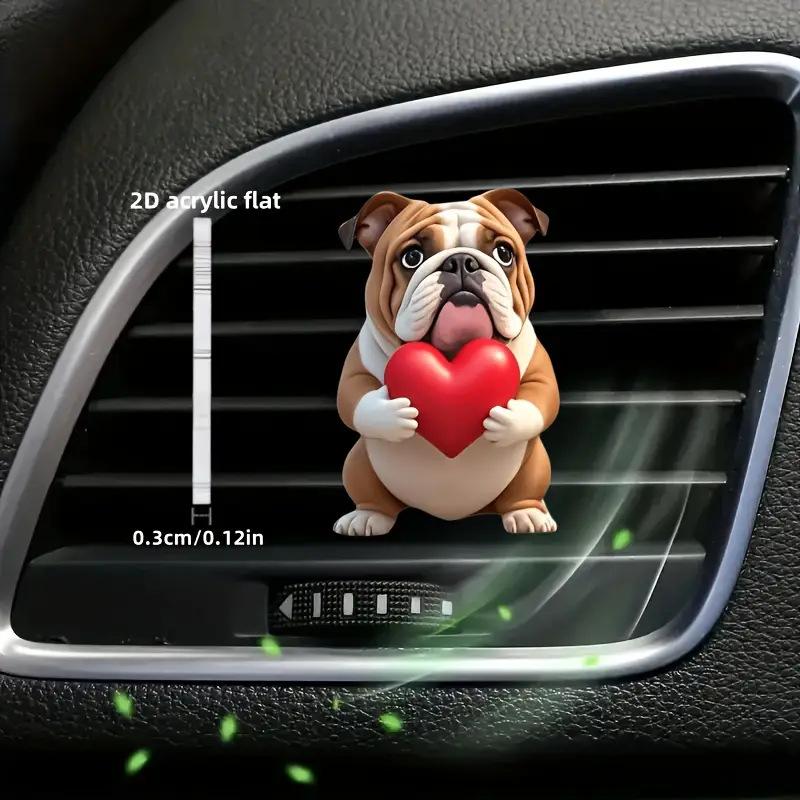 Acrylic Car Vent Clip Aromatherapy Air Freshener Holder 2D Decorative Clip For Car Ac Vents
