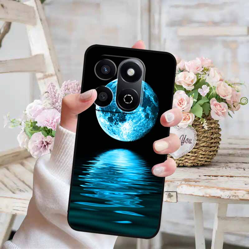 Soft Silicone Case For Honor X7c 4G 5G Cover Cat Painted Lovely Back Cover for Huawei Honor X7C 5G Phone Case HonorX7C TPU Para