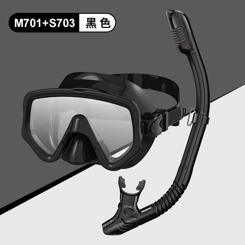 2026 Hot Ergonomic Design Leakproof Liquid Silicone Universal Adult Snorkeling Tempered Glass Diving Mask Set