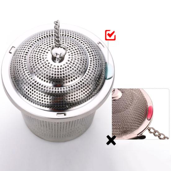 Stainless Steel Tea Medicinal Herbs Hot Pot Seasoning Infuser Strainer Steeper