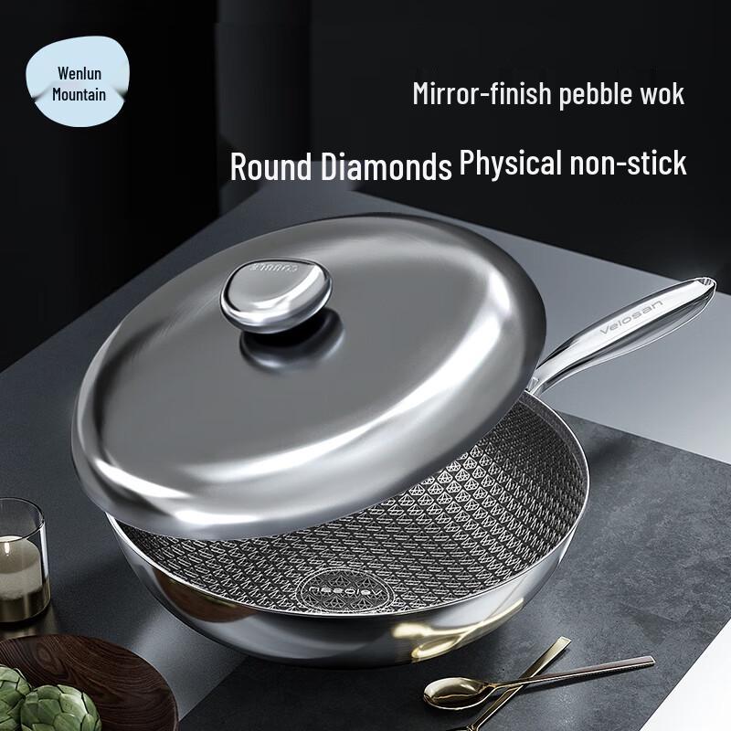 Wenlun Mountain 304 Stainless Steel Wok