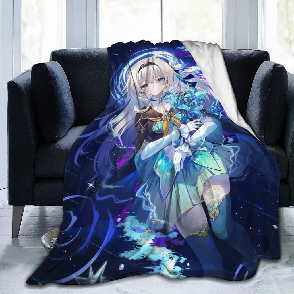 Anime Honkai Star Rail Acheron All Season Fleece Blanket Throw Ultra Soft Flannel Blanket Digital Printed Premium Fluffy Fleece