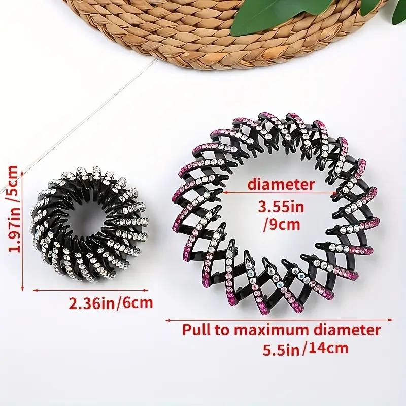 Simplicity Rhinestone Bird's nest hair curler hairclip for women elegant ponytail clip Fashion girls hairpins Hair accessories