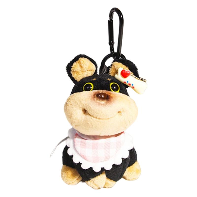 Cute Bees Dog Plush Keychain Charm Versatile Dog Bees Keychain Plush Charm Unique Accessory for Bag Embellishment