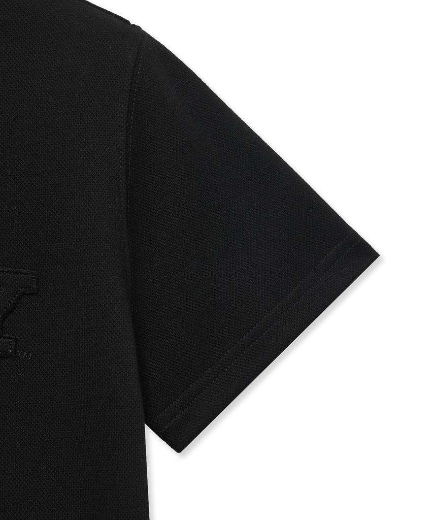 Yale Women'S Crop Banded Polo Shirt_Black