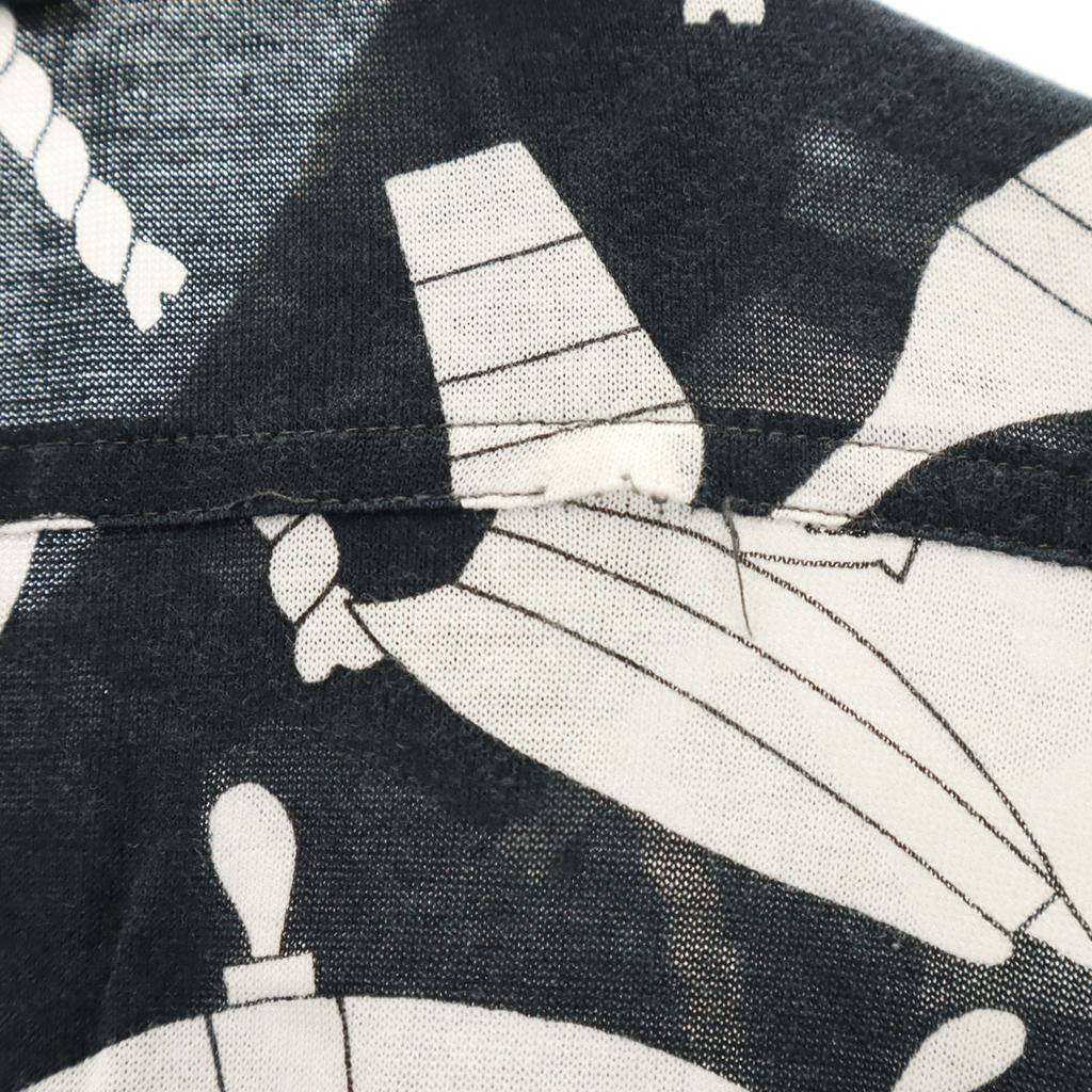 Celine 90s Made In Italy Old JCC Marine Pattern Short Sleeve Cotton Shirt Women Used